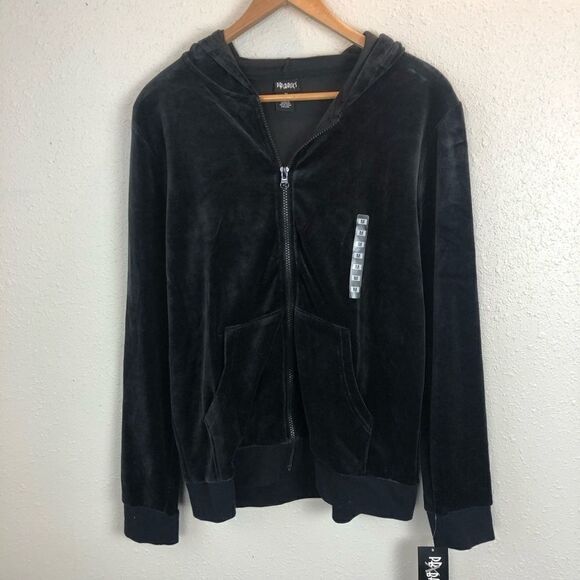 NWT PBX Basics Black Zipper Hoodie Size Medium - Picture 1 of 7